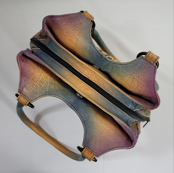 Anuschka Tiger And Rose Genuine Leather Purse - Picture 10 of 16